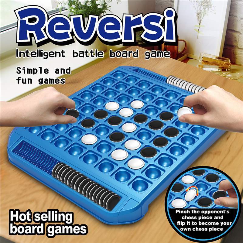 Board Game Flip 7 - Reversi Othello Board Game Flip Black