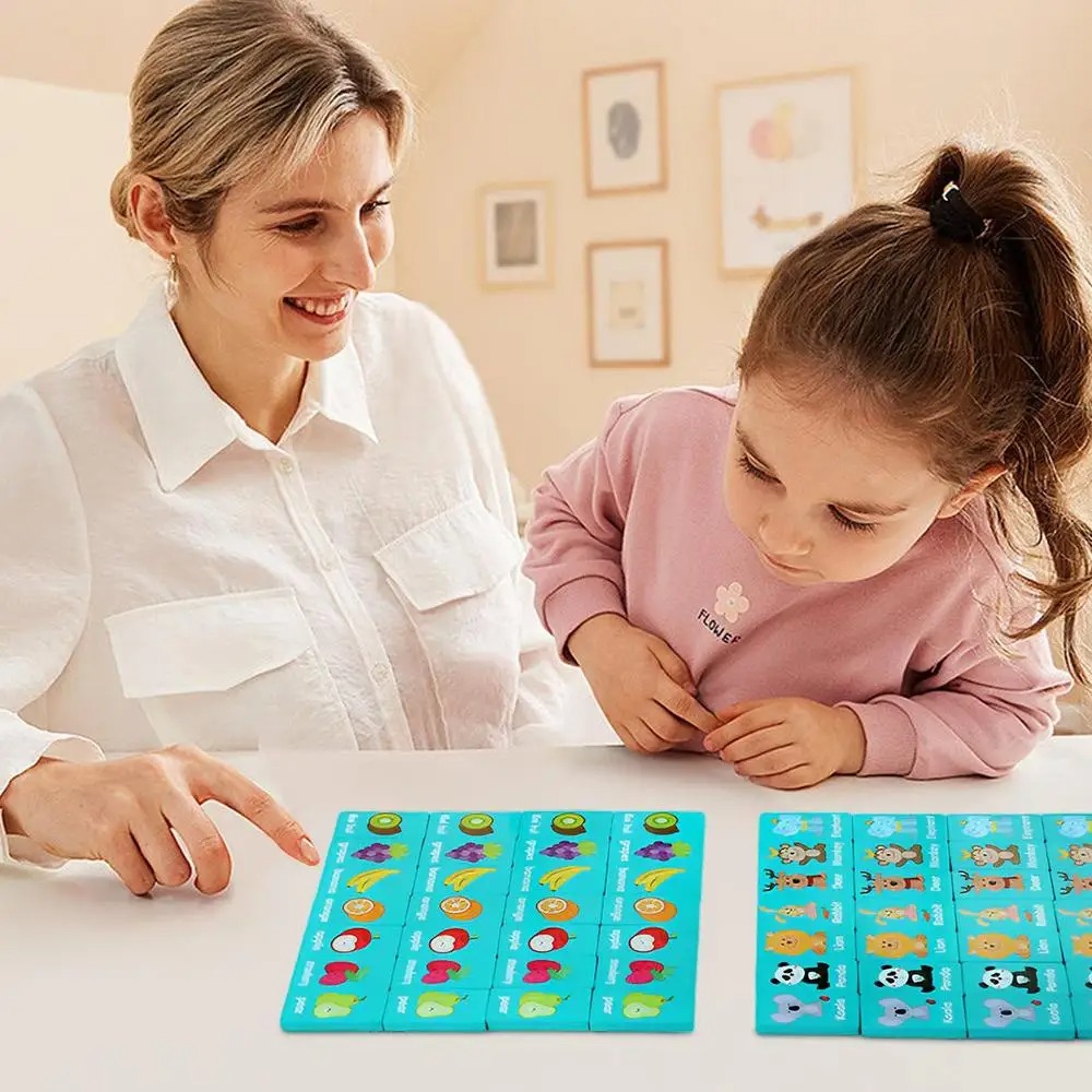 Board Game Flip 7 - Wooden Memory Solitaire Matching Mahjong Game