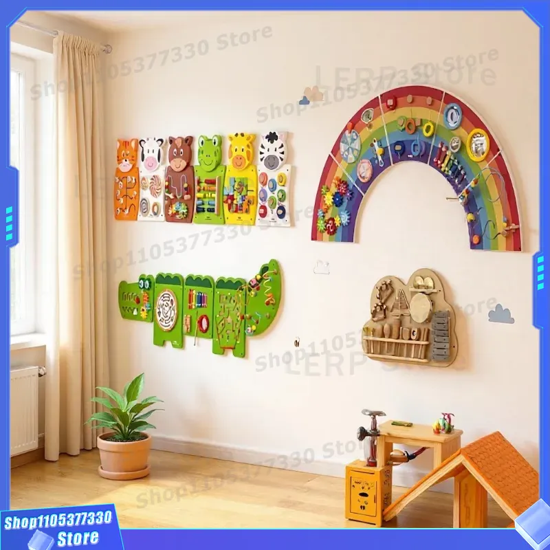 Board Game Operation - Wooden Busy Board for Toddlers Kindergarten