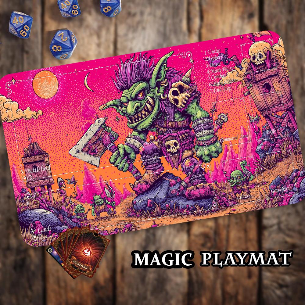 Play Mat Neoprene - Ferocious Giant Goblin MTG Playmat Magic