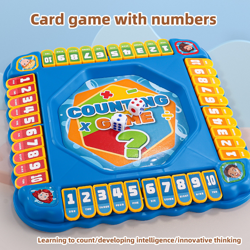 Board Game Flip 7 - KNYYSECQ Children's Mathematics Flipping, Board Games,