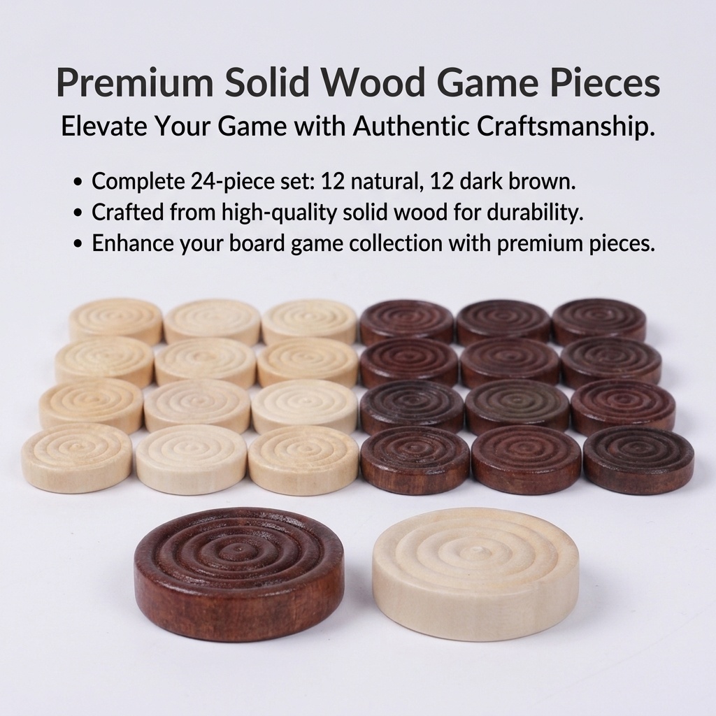 24 Pcs/Set Wooden Round Checke - огляд і ціна Board Game Operation