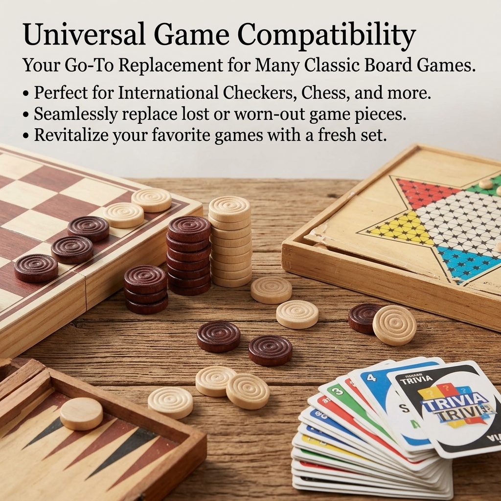 24 Pcs/Set Wooden Round Checke - огляд і ціна Board Game Operation