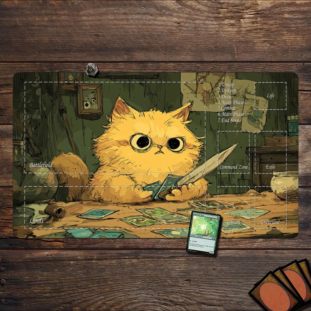 Cartoon-style orange cat Magic - огляд і ціна Play Mat Neoprene