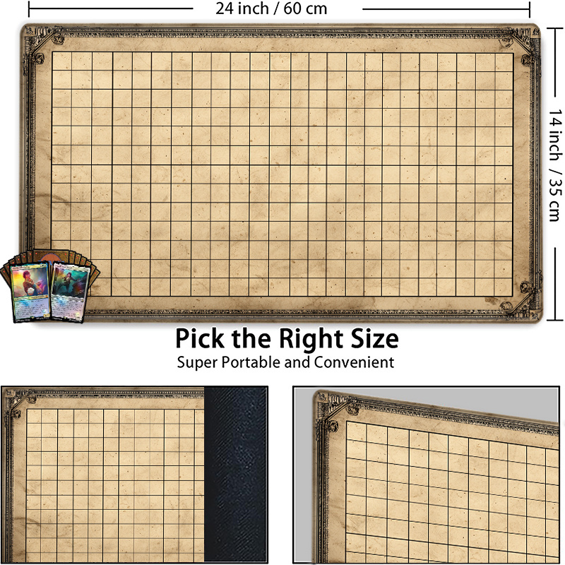 Vintage Grid Tabletop Game Mat - огляд і ціна Play Mat Neoprene