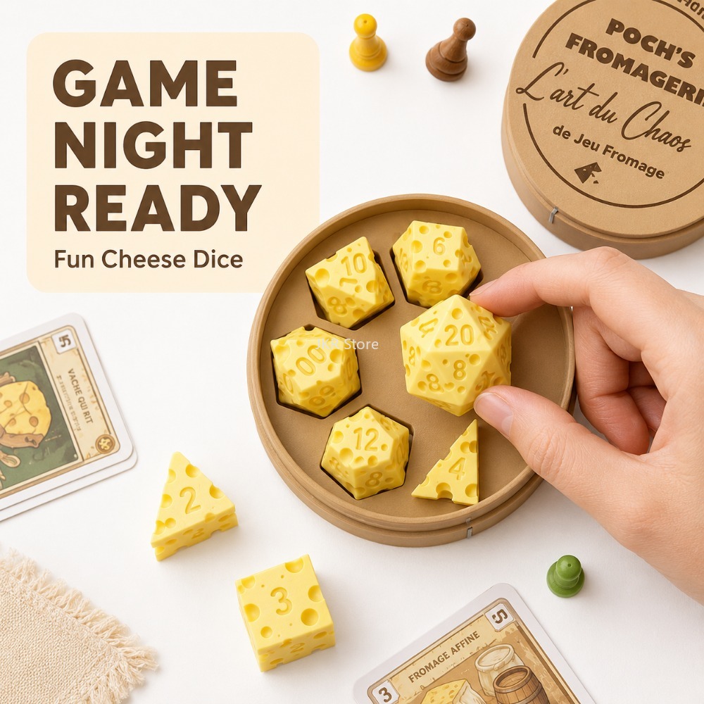 Creative Irregular Cheese Dice - огляд і ціна Board Game Organization