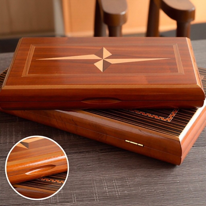 Solid Wood Backgammon 11-19 In - огляд і ціна Board Game Operation