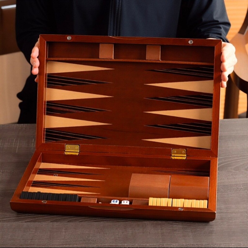 Solid Wood Backgammon 11-19 In - огляд і ціна Board Game Operation