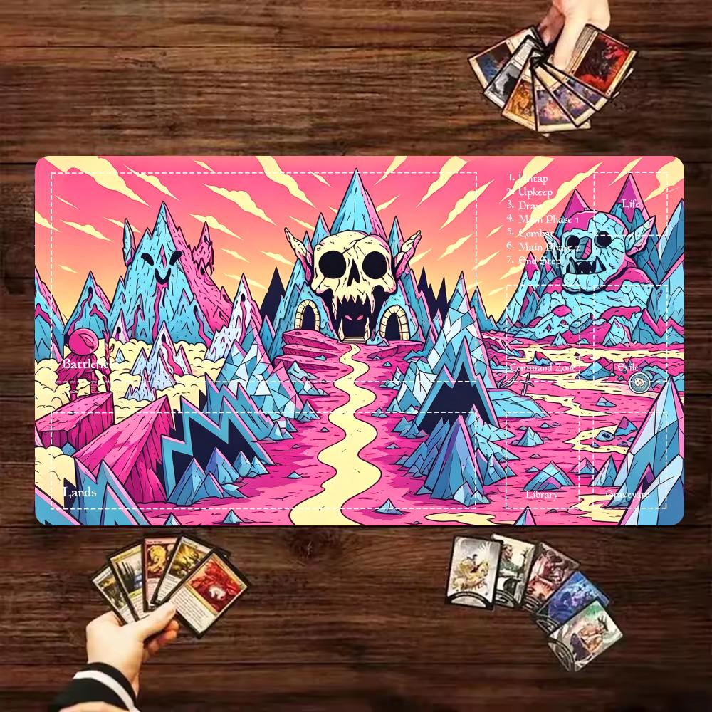 Cartoon Pink Skull Mountain TC - огляд і ціна Play Mat Neoprene