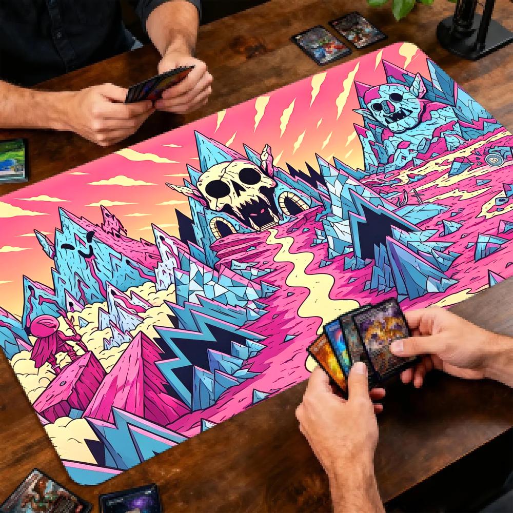 Cartoon Pink Skull Mountain TC - огляд і ціна Play Mat Neoprene
