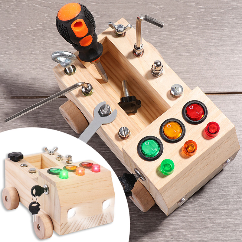 Wooden Montessori Busy Board S - огляд і ціна Board Game Organization