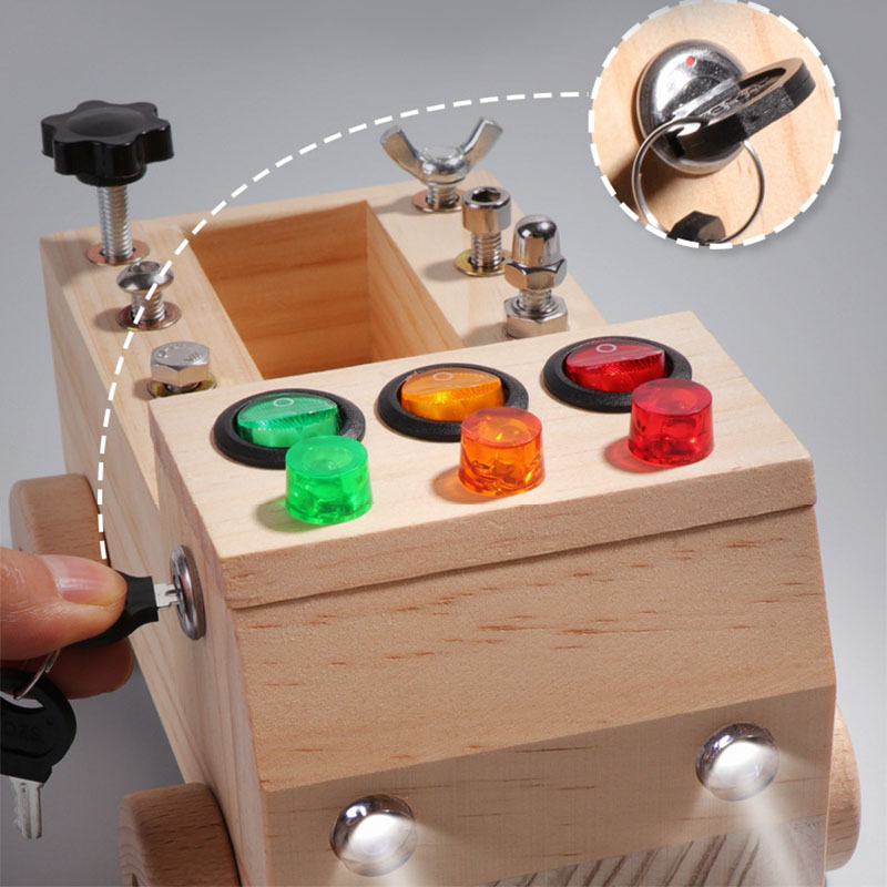 Wooden Montessori Busy Board S - огляд і ціна Board Game Organization