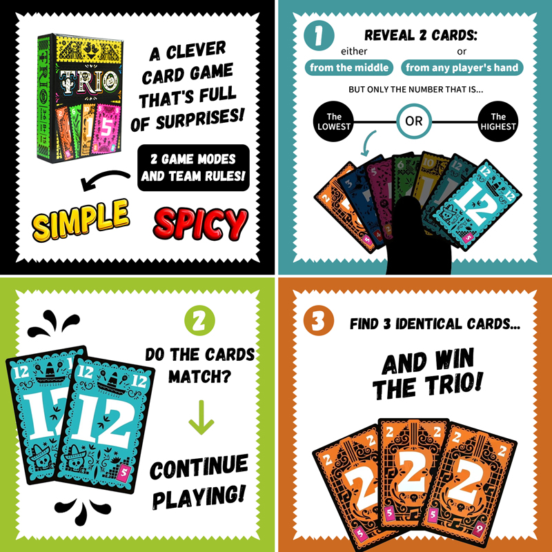TRIO Strategic Card Board Game - огляд і ціна Board Game Multiplayer