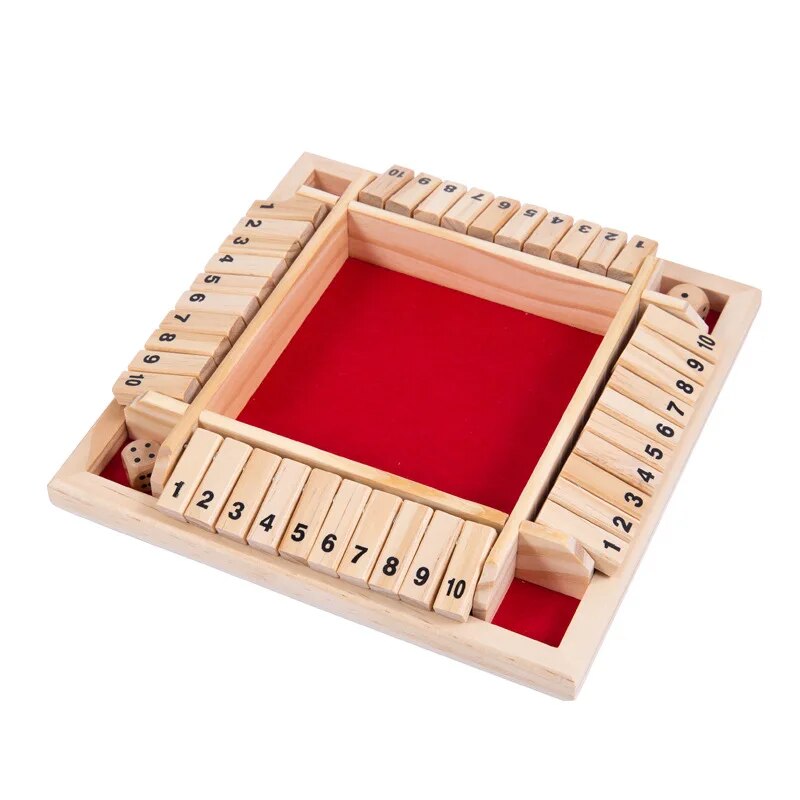Wooden Dice Board Game Shut Th - огляд і ціна Board Game Organization
